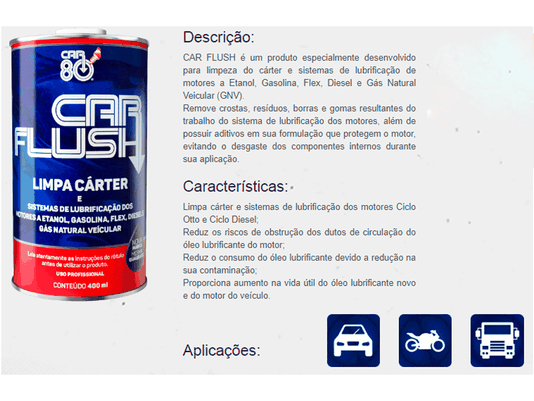 Aditivo Limpeza De Cárter -car 80 Car Flush - 400ml