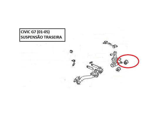 Bucha Da Suspensão Traseira Honda Cr-v 02> E Civic 01/05 - Facão