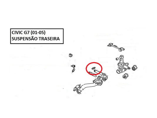 Bucha Da Suspensão Traseira Honda Cr-v 02> E Civic 01/05 -  Facão