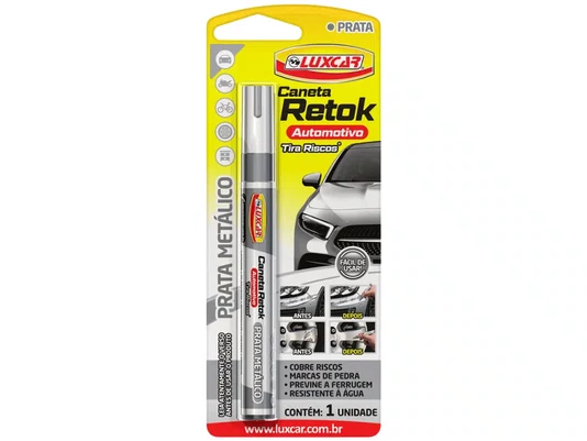Caneta Retok Automotivo Tira Riscos Luxcar 5092 - Prata  