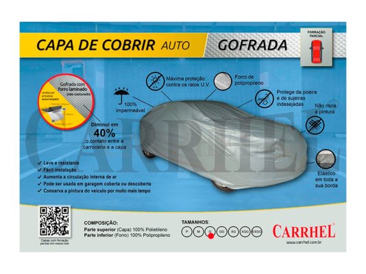 Capa Lisa Com Forro Para Automóveis - Grande