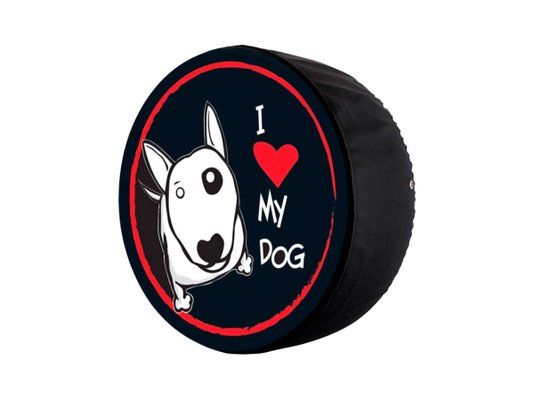 Capa Para Estepe Carrhel Aro 13" À 15" - Love Dog