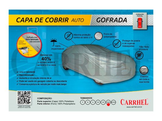 Capa Sem Forro Para Automóveis - Extra Grande