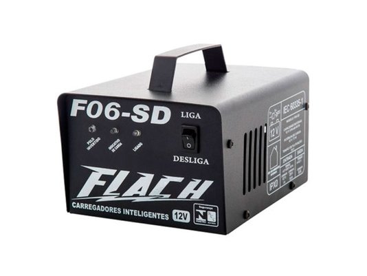 Carregador De Bateria Inteligente Flach F06sd - 06ah