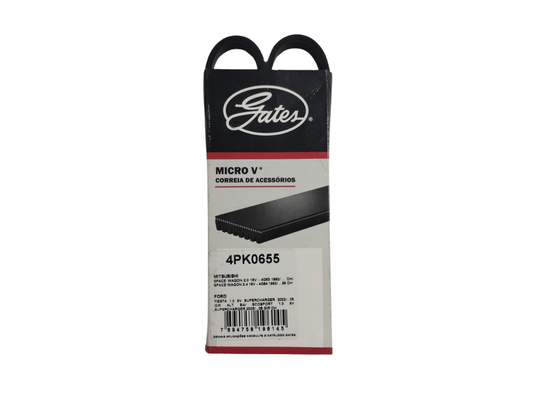 Correia Poly V Ecosport E Fiesta Supercharger 03/06, Space Wagon 2.0 16v 92> E Space Wagon 2.4 92/98  Gates 4pk0655 