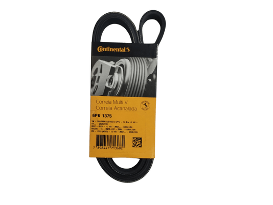Correia Poly V Gol E Parati 1.0 8v/16v 97/02, Gol E Parati 1.0 8v/16v Turbo 97> Polo 1.0 16v 02> Continental 6pk1375 