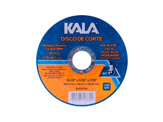 Disco De Corte Para Metal 114,3x1,6x22,23mm