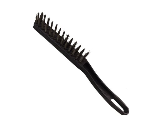 Escova De Aço Com Cabo De Plástico