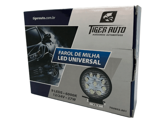 Farol Auxiliar Led Redondo Tiger Auto S09.5093