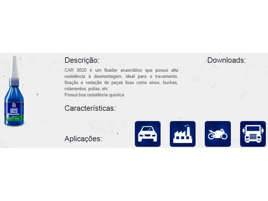 Fixador Anaeróbico - Car 80 8020 - 10g