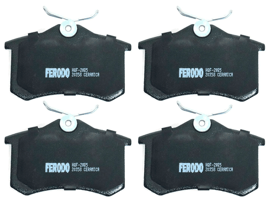 Jogo De Pastilhas De Freio A3,c3,408, Fluence, Megane, Sandero Rs, Scenic, Cordoba, Bora, Golf, Jetta,nivus, Polo Ferodo Hqf-2085c - Taseira