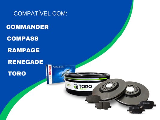 Kit Disco e Pastilha Freio Dianteiro Fiat Toro Jeep Renegade