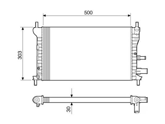 Radiador Courier E Fiesta 96/99 Visconde Rv-12581