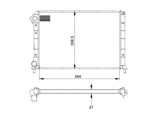 Radiador Doblo 01/11 Visconde Rv-12209