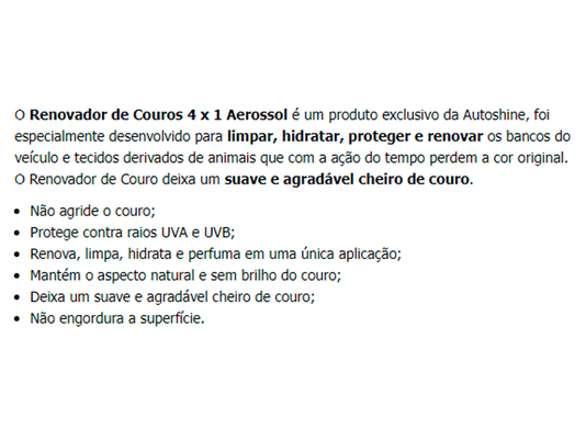 Renovador De Couros 4x1 300ml Authoshine 11525