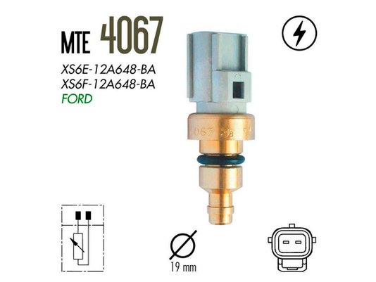 Sensor De Temperatura Courier, Fiesta E Ka 1.0/1.6 99>, Ecosport E Focus 1.6 8v 03> Mte-thomson 4067