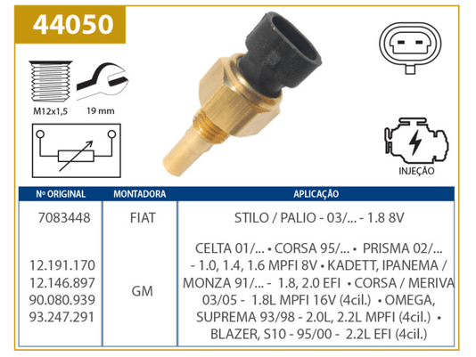 Sensor De Temperatura Valclei 44050
