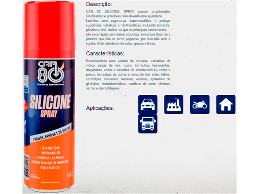 Silicone Spray Car 80 Silicone - 300ml