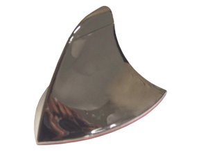 Antena Decorativa Cromada Shekparts Modelo Tubarão 