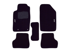 Jogo De Tapetes De Carpete Bordado - Peugeot 207 08>