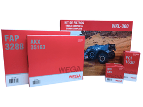 Kit Filtros Troca Completa Fox 1.0 12v 3c 13/19, Gol G7e Voyage 1.0 12v 3c 16/23wega Wkl-300 
