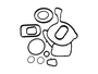 Kit De Anéis De Vedação Do Motor Argo 17>, Cronos  17>,  Mobi 17>, Strada  20>, Pulse 21>, Uno 17>, C3 22> E 208  22> Bastos 144092