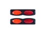Protetor Lateral Flexível Para Porta Vermelho E Laranja